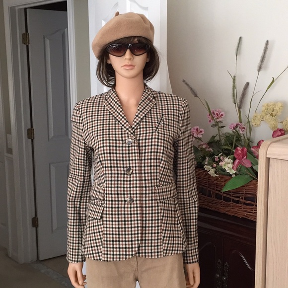 Vintage Liz Claiborne plaid blazer - Picture 2 of 9